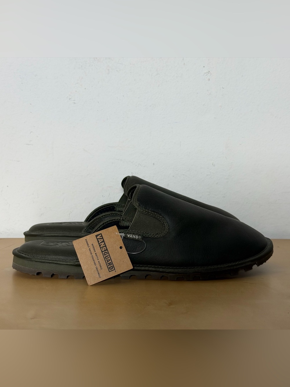 Vans Mountain Mule Vansguard Olive Green Leather Shoe Slippers Men's Size 11